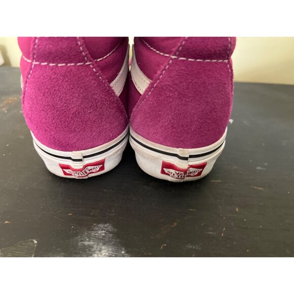 Vans Fuchsia and White High-Top Sneakers - Picture 7 of 9